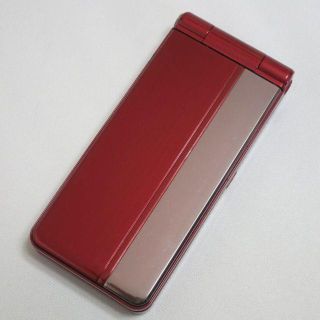 エヌティティドコモ(NTTdocomo)の【美品】docomo P-01H レッド(携帯電話本体)