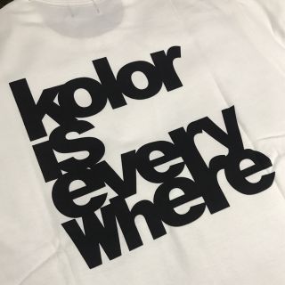 カラー(kolor)のkolor　Tシャツ サイズ1 ホワイト(Tシャツ/カットソー(半袖/袖なし))