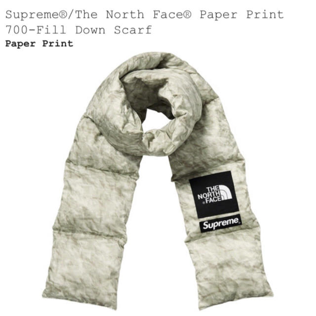 Supreme®/TNF® Paper Print Down Scarf