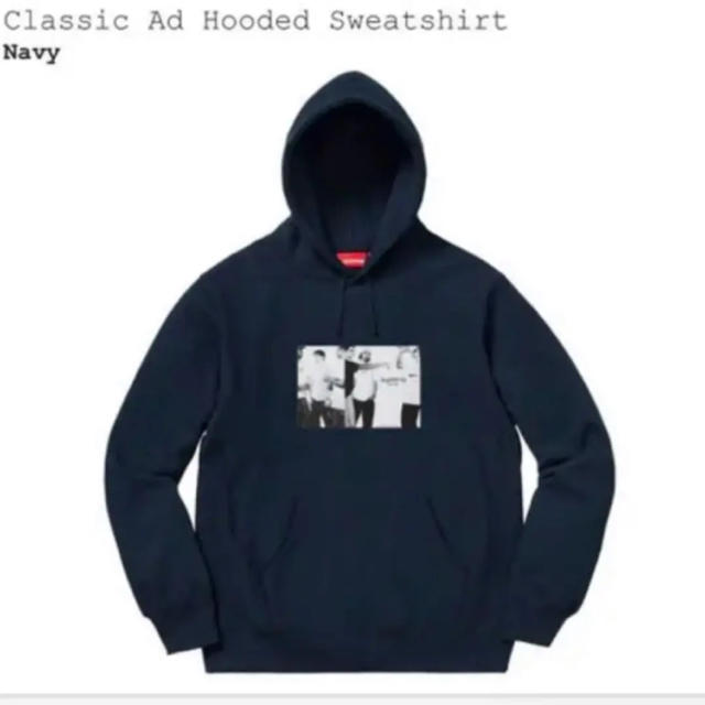 【新品XL】Supreme Classic Ad Hooded 紺メンズ