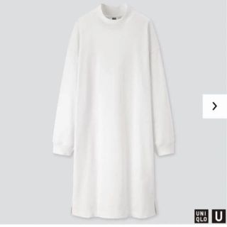 ユニクロ(UNIQLO)のユニクロ　モックネックTワンピース(ひざ丈ワンピース)