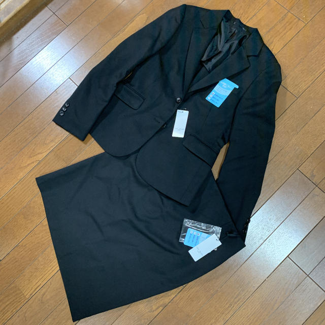 AOKI ウォッシャブル　就活　入学式　スーツ11号新品タグL リクルート　黒