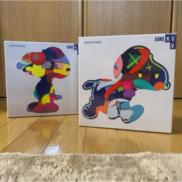 MEDICOM TOY(メディコムトイ)のKAWS NGV限定 ジグソーパズル 2種類 スヌーピー エンタメ/ホビーの美術品/アンティーク(絵画/タペストリー)の商品写真