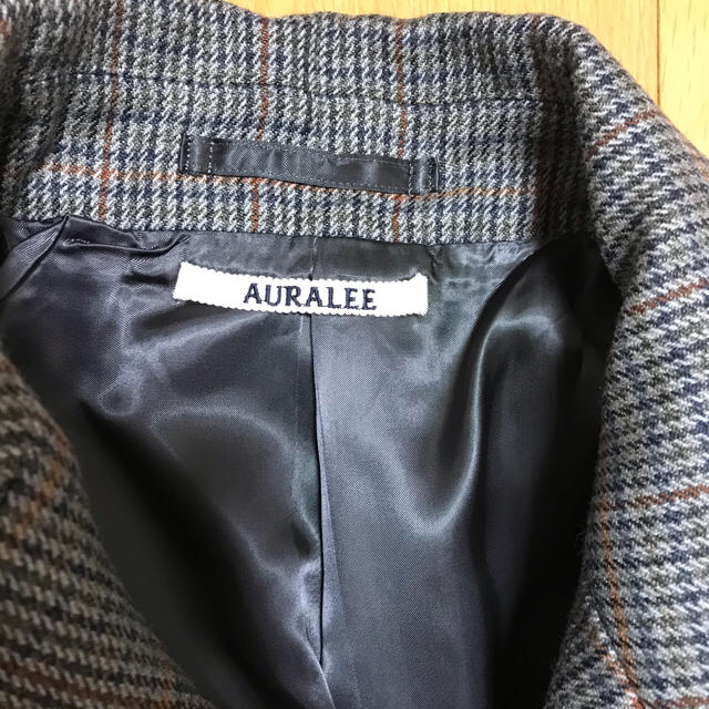 [Y,Mさま専用]auralee 18aw  check coat  メンズのジャケット/アウター(ステンカラーコート)の商品写真