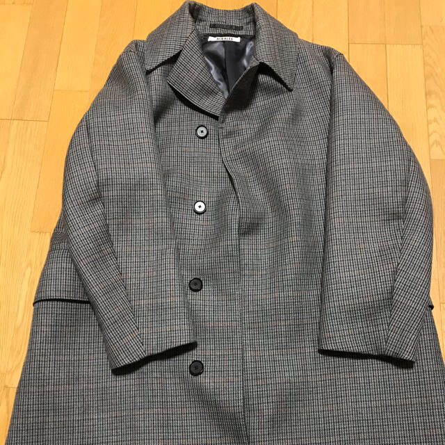[Y,Mさま専用]auralee 18aw  check coat  メンズのジャケット/アウター(ステンカラーコート)の商品写真