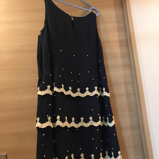 美品❁︎ネイビービジュードレス レディースのフォーマル/ドレス(ミディアムドレス)の商品写真
