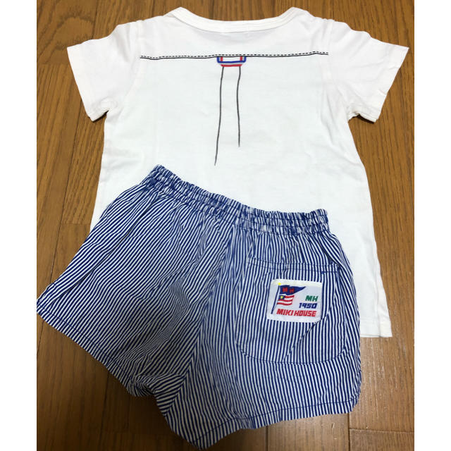 mikihouse(ミキハウス)のミキハウス　Tシャツ、ショートパンツセット（100） キッズ/ベビー/マタニティのキッズ服男の子用(90cm~)(Tシャツ/カットソー)の商品写真