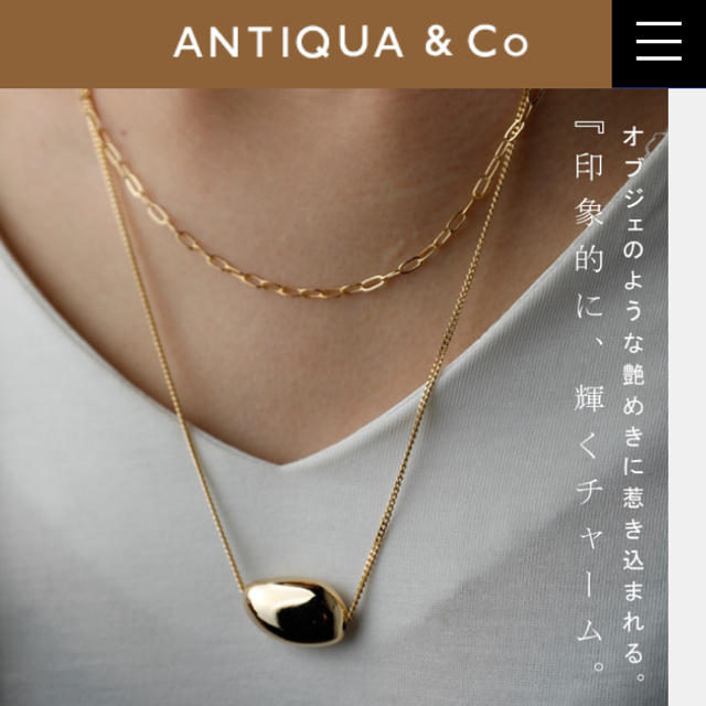 antiqua(アンティカ)のantiqua アンティカ 2連ネックス レディースのアクセサリー(ネックレス)の商品写真