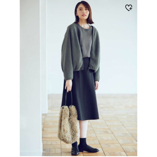 UNIQLO(ユニクロ)のユニクロ ユー ジャージーフレアスカート Sサイズ／ブラック 新品タグ付き！ レディースのスカート(ロングスカート)の商品写真