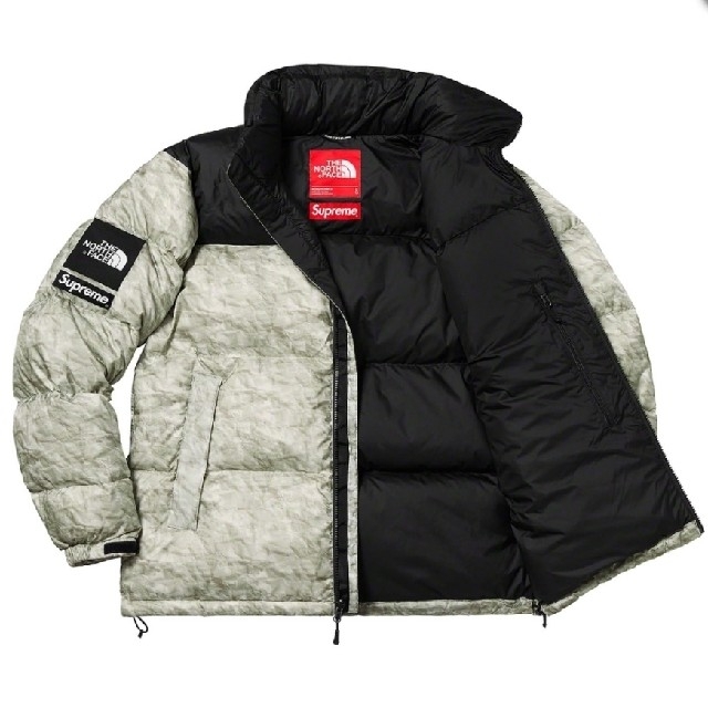 L Supreme ノースフェイス ペーパープリント ヌプシジャケット 紙