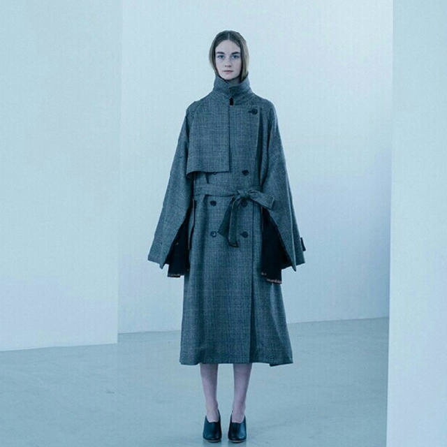 予約】 SUNSEA coat overlap oversized stein - トレンチコート