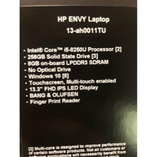 ヒューレットパッカード(HP)のENVY 13-ah0011TU i5 8G(ノートPC)