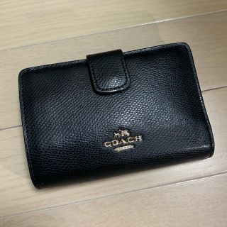 コーチ(COACH)のcoach 財布 黒 二つ折り(財布)