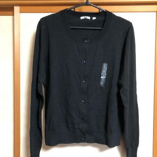 ユニクロ(UNIQLO)のユニクロ　黒　カーディガン(カーディガン)