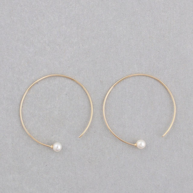 ete - bossさんパーカーとセットete♡ K10YGパール フープピアス ete - bossさんパーカーとセットete♡ K10YGパール フープピアス