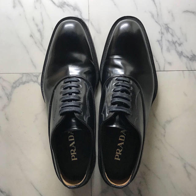 UK812カラーPRADA 12aw レザーシューズ UK8 1/2