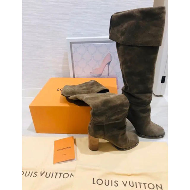 LOUIS VUITTON(ルイヴィトン)のLV ルイヴィトン　ブーツ　モノグラム　靴　レディース　ベージュ　パンプス レディースの靴/シューズ(ブーツ)の商品写真