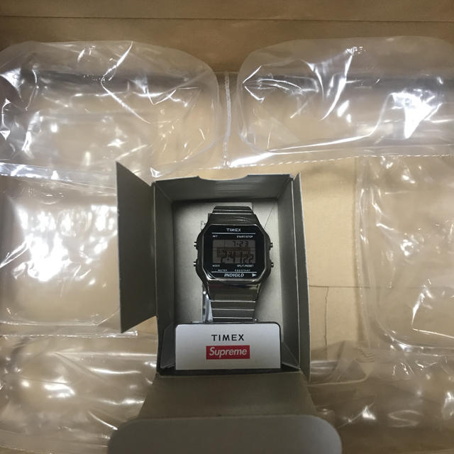 メンズsupreme timex シルバー