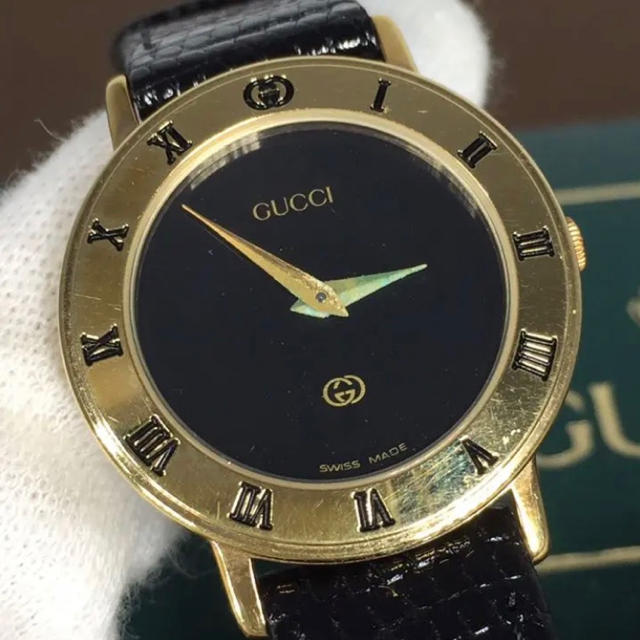 Gucci - ほぼ未使用✨オールドグッチ GUCCI 腕時計 レディース パイソン ブラックの通販 by ☆りんごぱい☆'s shop