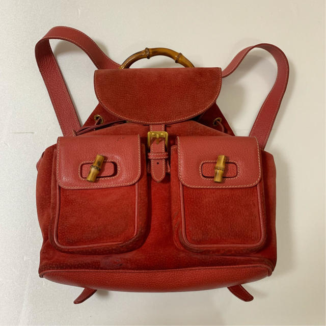Gucci - ❤セール❤GUCCI グッチ バンブーリュック レッド スエードの通販 by tomo's shop