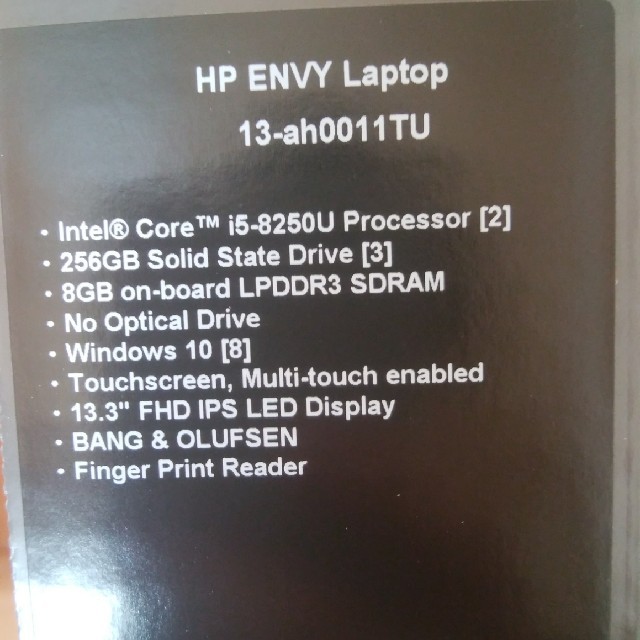 HP(ヒューレットパッカード)のhp envy 13 スマホ/家電/カメラのPC/タブレット(ノートPC)の商品写真