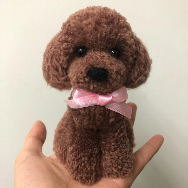 動物ぽんぽん　トイプードル   キャメル ハンドメイドのハンドメイド その他(その他)の商品写真