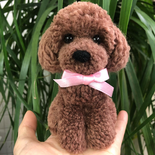 動物ぽんぽん　トイプードル   キャメル ハンドメイドのハンドメイド その他(その他)の商品写真