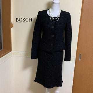 ボッシュ(BOSCH)のBOSCH フォーマルスーツ　ツイード ブラック　Mサイズ(スーツ)