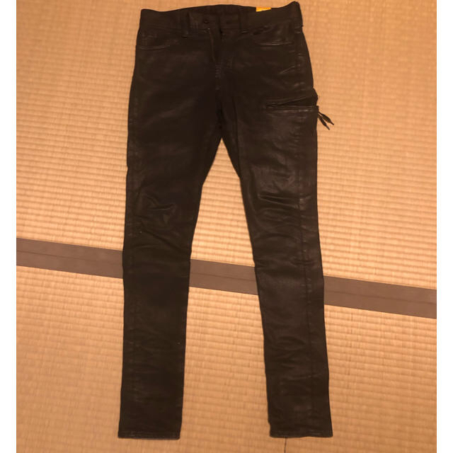 VANQUISH(ヴァンキッシュ)の最終値下げ　FR2 ブラックコーティングパンツ メンズのパンツ(その他)の商品写真