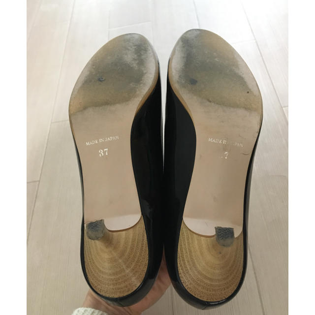 Le Talon(ルタロン)のルタロン 黒 エナメル パンプス レディースの靴/シューズ(ハイヒール/パンプス)の商品写真