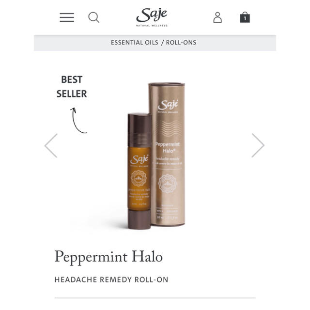 Saje peppermint Halo エッセンシャルオイル 10ml 2本