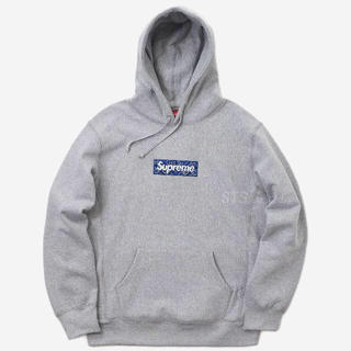 Supreme - grey M supreme box logo hoodedの通販 by r30 ...