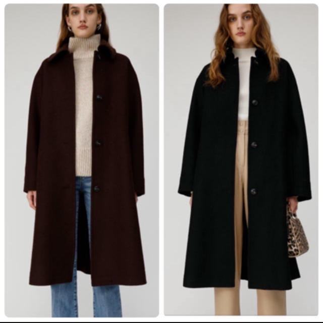 ポリエステル100表地moussy BACK TUCK A LINE COAT コート茶色　サイズ１