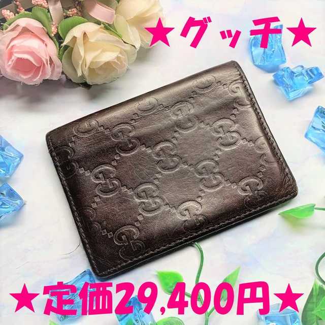 Gucci - ★格安★ 【グッチ】 パスケース 定期入れ ブラウン グッチシマ GG 男女兼用の通販 by ショップ　かみや