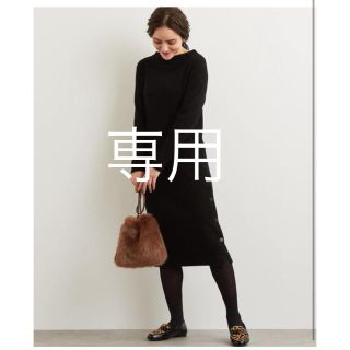 ユナイテッドアローズグリーンレーベルリラクシング(UNITED ARROWS green label relaxing)のグリーンレーベルリラクシング　リブスリット　ロングニットワンピース(ロングワンピース/マキシワンピース)