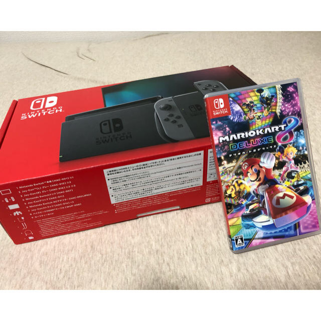 【美品】任天堂Switch本体(新型)＋マリオカート8デラックス＋本体ケース