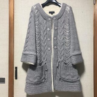 ジルスチュアート(JILLSTUART)の値下げ！ジルスチュアート アルパカ ボアニットコート(ロングコート)