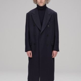 コモリ(COMOLI)の【18AW/希少品】comoli チェスターコート ダブル ネイビー サイズ 1(チェスターコート)