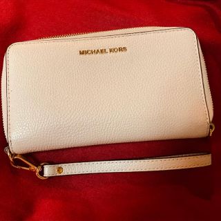 マイケルコース(Michael Kors)のMICHAEL KORS マイケルコース ピンクベージュ 長財布【美品】(財布)