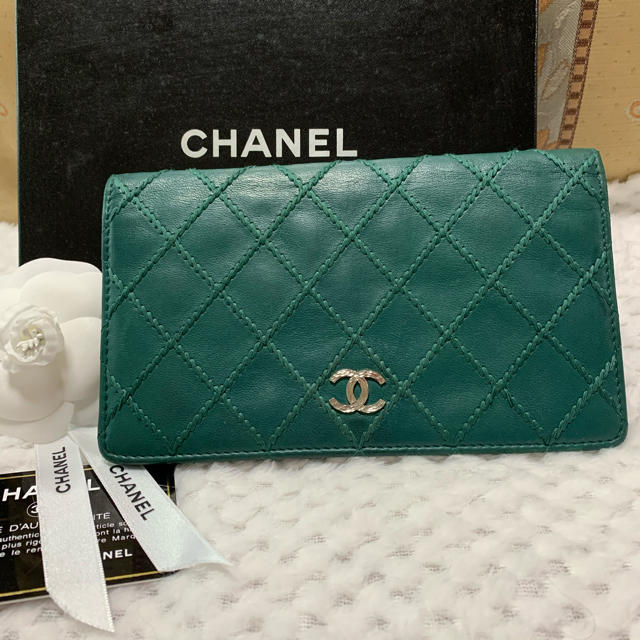 CHANEL 長財布　ワイルドステッチ　超美品　正規品　レア　Ｇカード　シール付