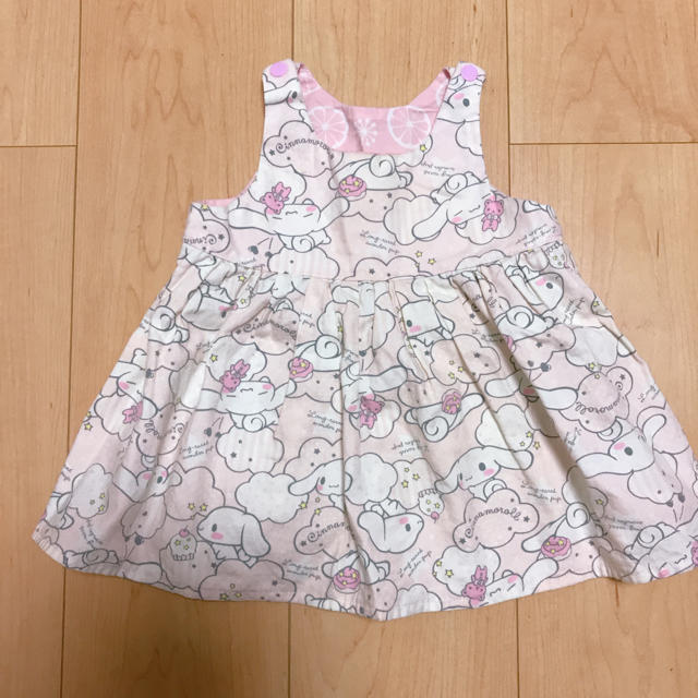 サンリオ(サンリオ)のハンドメイド ワンピース 70 80 キッズ/ベビー/マタニティのベビー服(~85cm)(ワンピース)の商品写真