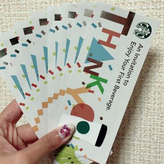 スターバックスコーヒー(Starbucks Coffee)のスタバ　ドリンクチケット8枚セット　一枚あたり550円(フード/ドリンク券)