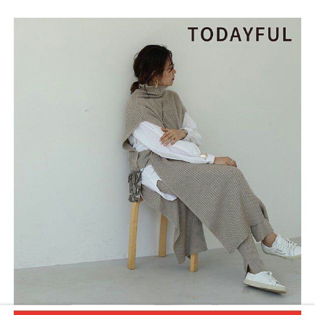 TODAYFUL - 【完売】タートルロングニットベスト人気の通販 by 夕方 ...