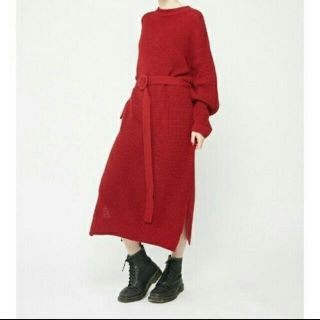 ジュエティ(jouetie)のred warm long knit ops(ロングワンピース/マキシワンピース)