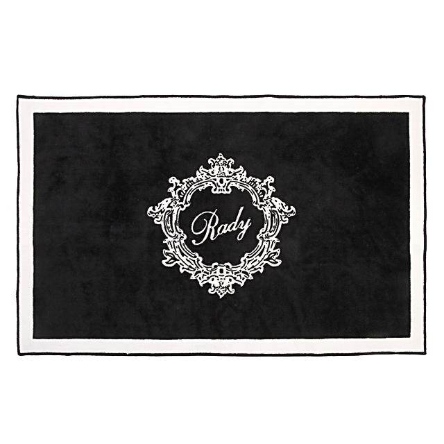 Rady♡ホテルシリーズラグマット♡ホテルシリーズマット♡ブラック♡ Rady♡ホテルシリーズラグマット♡ホテルシリーズマット♡ブラック♡