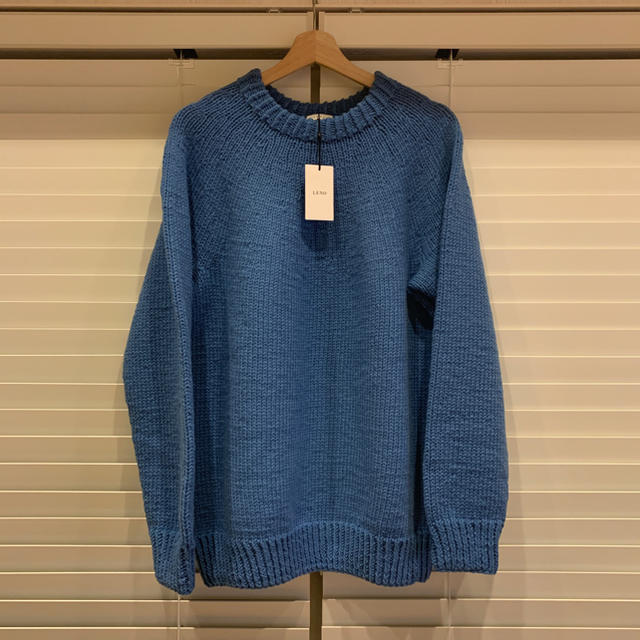 LENO HAND KNITTED SWEATER BLUE 2