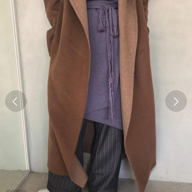 AMERI キャメルREVER HOODED COAT 3