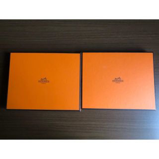 エルメス(Hermes)のエルメス　ナイル　廃盤　スクエアプレート蓮の柄　ペア(食器)