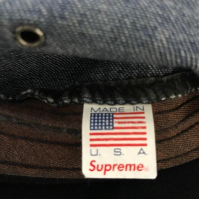 SUPREME embossed stone washed camp cap 1