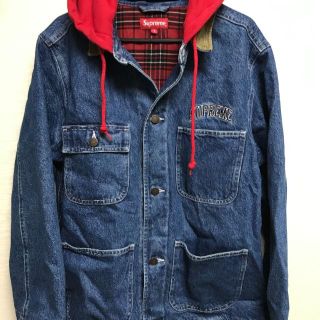 supreme hooded denim jacket